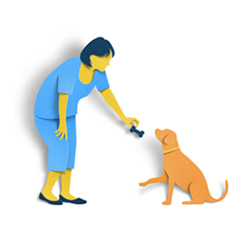 Woman with dog